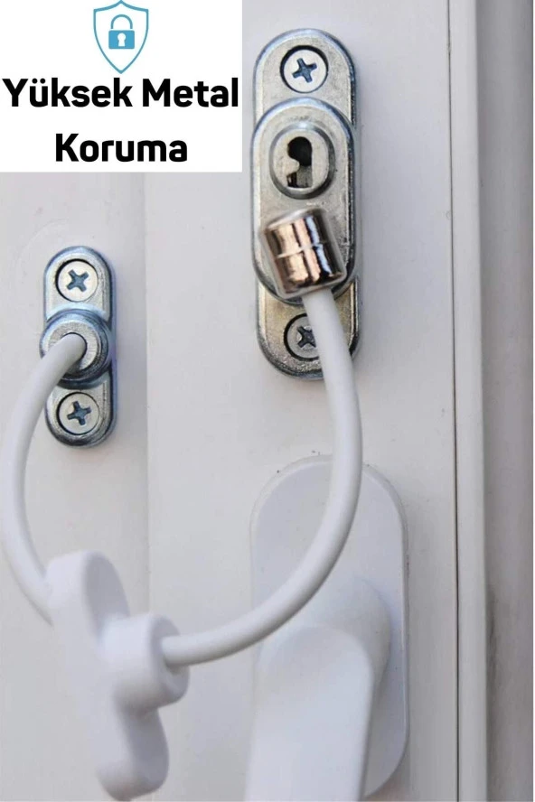 PVC PİMAPEN ANAHTARLI CAM KİLİDİ ÇELİK HALATLI ÇOCUK EMNIYET KİLİDİ HIRSIZ KİLİDİ ürün görseli 1