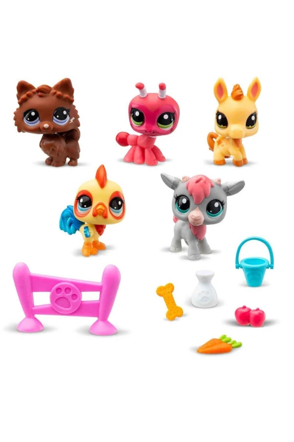 Minişler Littlest Pet Shop Çiftlik Temalı 5'li Figür Seti ürün görseli 1
