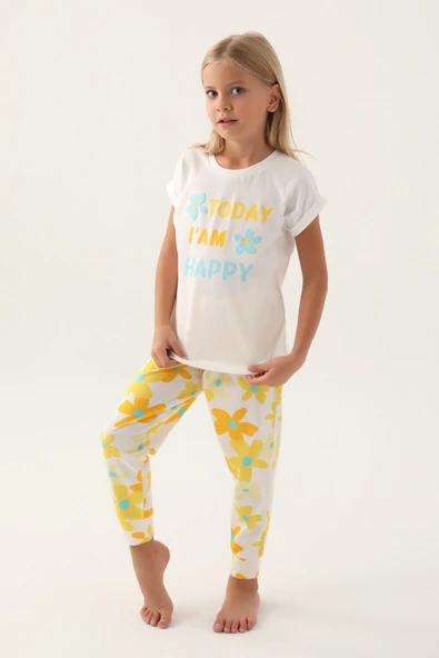 Roly Poly 3394 Today Krem Kız Çocuk Pijama Takımı ürün görseli 1