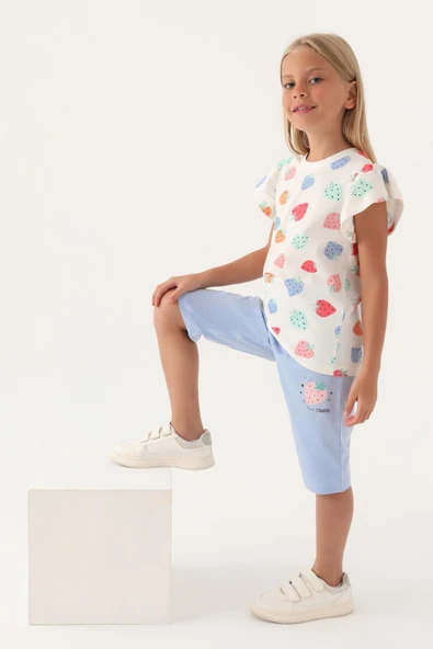 Roly Poly 3411 Strawberry Kız Çocuk Kapri Takım ürün görseli 1