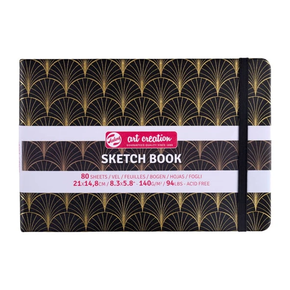 Talens Art Creation Sketchbook Sert Kapak Eskiz Defteri 140 gr 21x14,8 cm 80 yp Art Deco ürün görseli 1