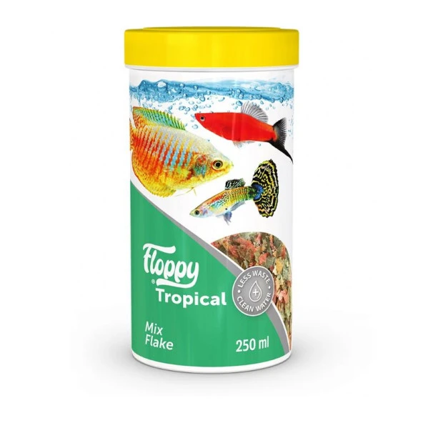 Floppy Tropical Mix Flake Balık Yemi 250 Ml ürün görseli 1