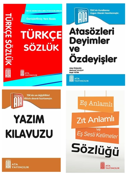 Türkçe Sözlük-Atasözleri-Yazım Kılavuzu-Eş Anlamlı,Zıt Anlamlı ve Eş Sesli Kelimeler Sözlüğü ürün görseli 1