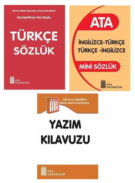 Mini Türkçe Sözlük- İngilizce Sözlük -Yazım Kılavuzu(Plastik Kapak) ürün görseli 1