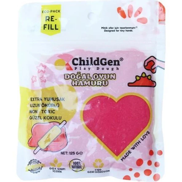 Childgen 125 gr Doğal Oyun Hamuru - Pembe ürün görseli 1