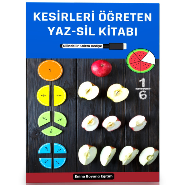 Kesirleri Öğreten YAZ-SİL Kitabı ürün görseli 1