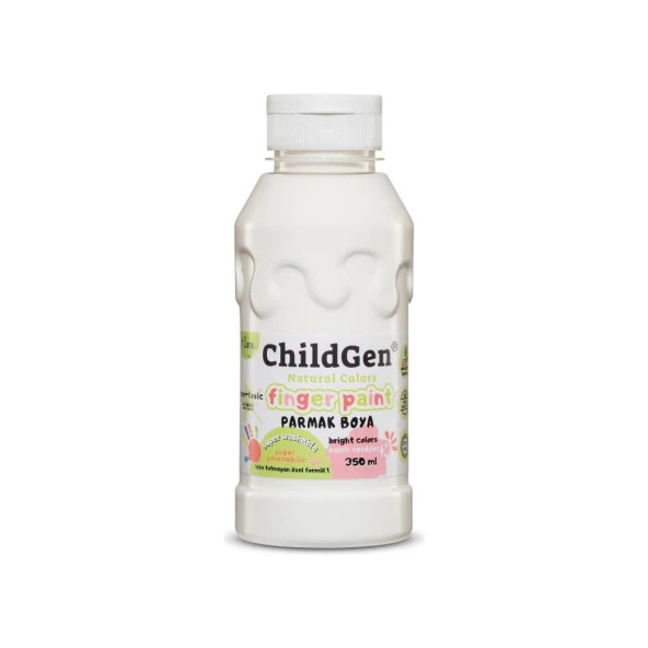 Childgen Süper Yıkanabilir Parmak Boya 350ML - Beyaz ürün görseli 1
