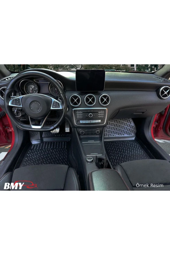 Rizline Mercedes EQE V295 Sedan 2022 Sonrası Araca Özel 3D Havuzlu Paspas Siyah BMY ürün görseli 1