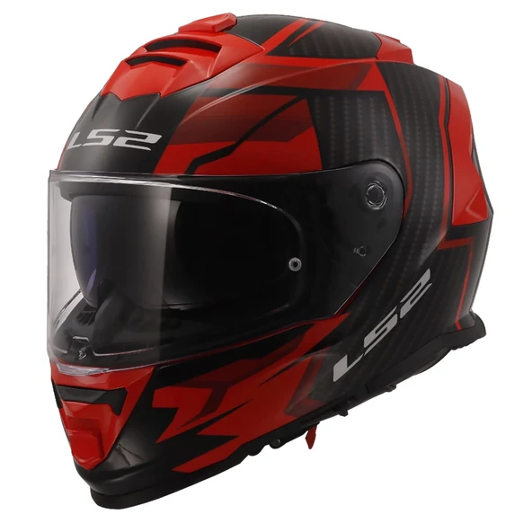 LS2 SSTORM 2 TRACKER SİYAH-KIRMIZI KASK ürün görseli 1