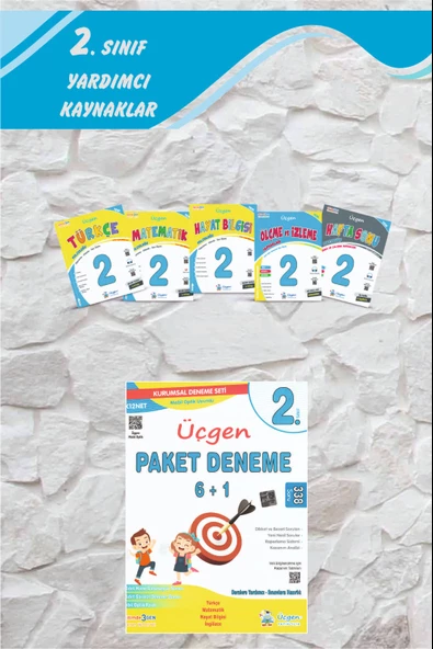 Üçgen 2.Sınıf Beceri Temelli İlkokul Yolculuğu Seti+Paket Deneme 6+1-2024 ürün görseli 1