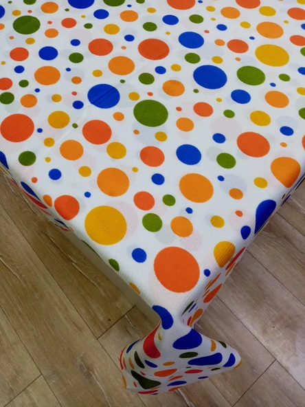 Hayat Home Renkli Ponpon desen 120X180 Dertsiz Mutfak Masa Örtüsü ürün görseli 1