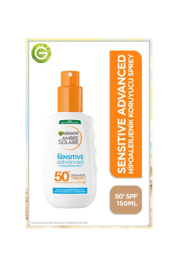 Garnier Ambre Solaire Sensitive Advanced Güneş Koruyucu Sprey SPF50+ 150ML ürün görseli 1