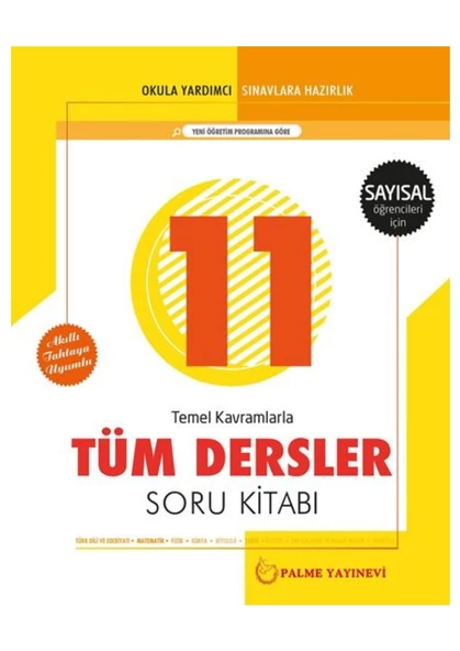 Palme Yayıncılık 11. Sınıf Tüm Dersler Soru Kitabı Sayısal Yeni ürün görseli 1
