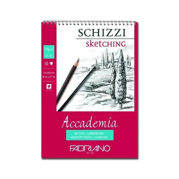 Fabriano Accademia Doğal Grenli Eskiz Defteri 120 gr 50 yp A4 ürün görseli 1