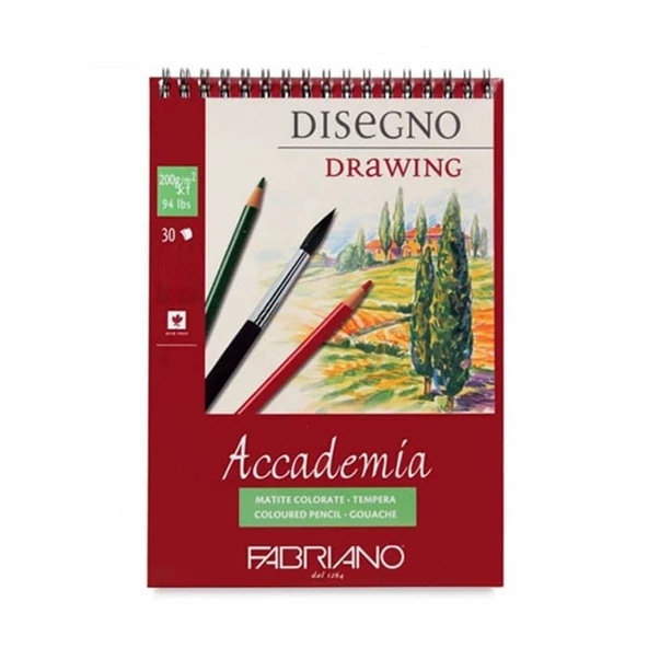 Fabriano Accademia Doğal Grenli Eskiz Defteri 200 gr 30 yp A4 ürün görseli 1