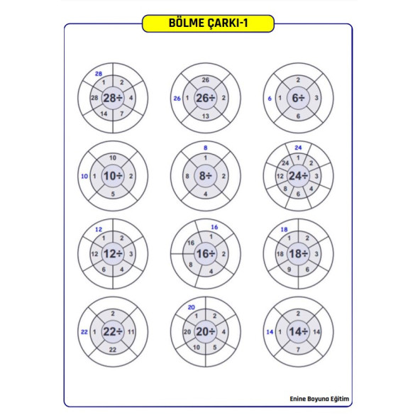 Matematik Dört İşlem Çarkı YAZ-SİL Kitabı - Resim 5