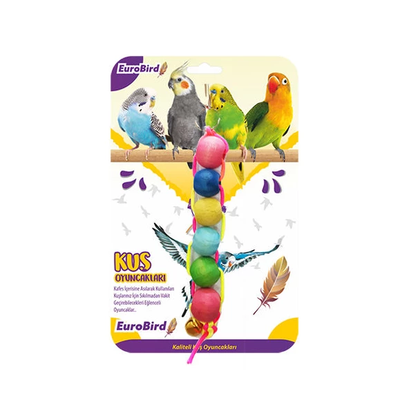 EuroBird Kuş Oyuncağı Renkli Dizili Boncuk ürün görseli 1