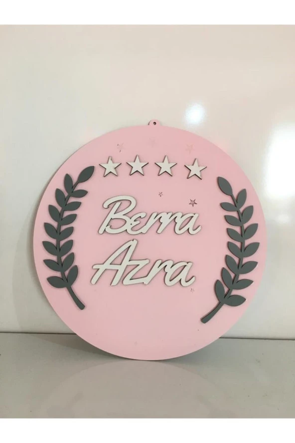 Özel Konsept Tasarım Isimli Bebek Çocuk Kapı Süsü ürün görseli 1