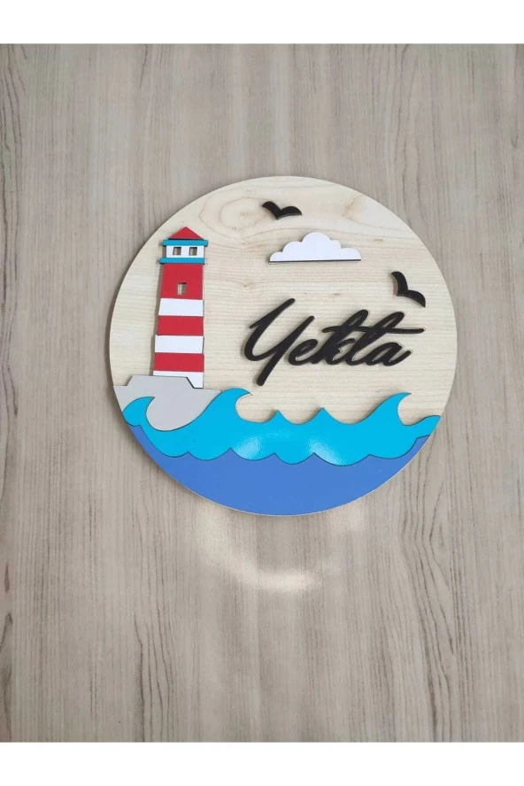 Özel Konsept Tasarım Isimli Bebek Çocuk Kapı Süsü ürün görseli 1