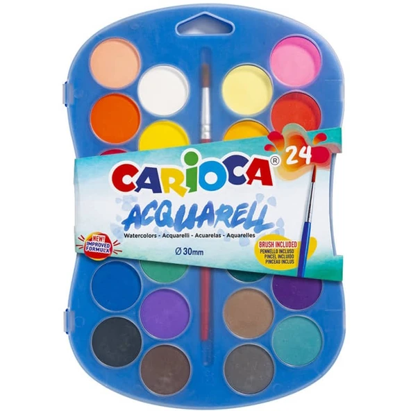 Carioca Sulu Boya 30 mm 24 Renk Yeni Formül ürün görseli 1