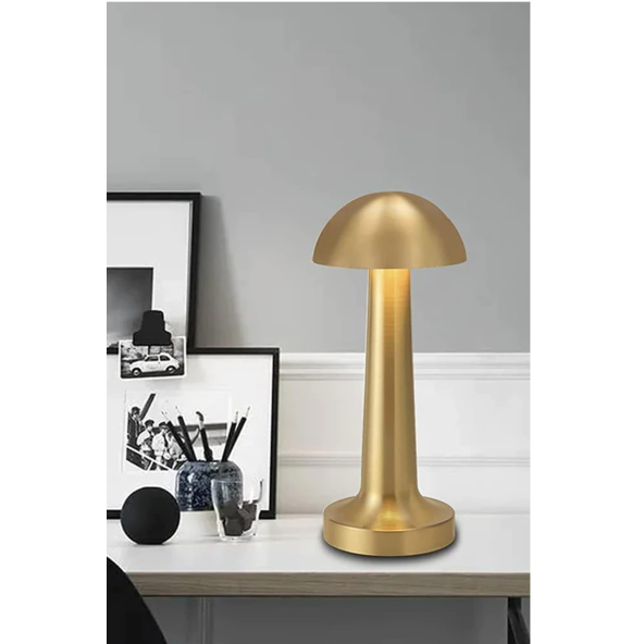Cata CT-8429 Lizbon 3 Işık Gold Renkli Dokunmatik USB Şarjlı Dim Edilebilir Masa Lambası ürün görseli 1