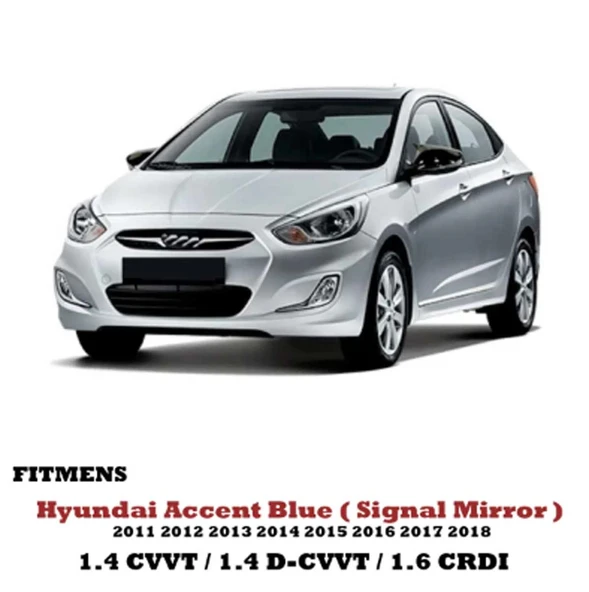 Hyundai Accent Blue 2011-2018 SİNYALLİ Yarasa / Batman Ayna Kapağı ürün görseli 1
