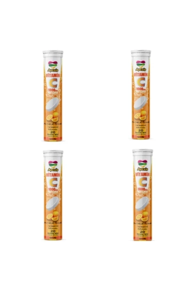 Apexis Vitamin C 1000 mg 20 Efervesan Tablet 4 Adet ürün görseli 1