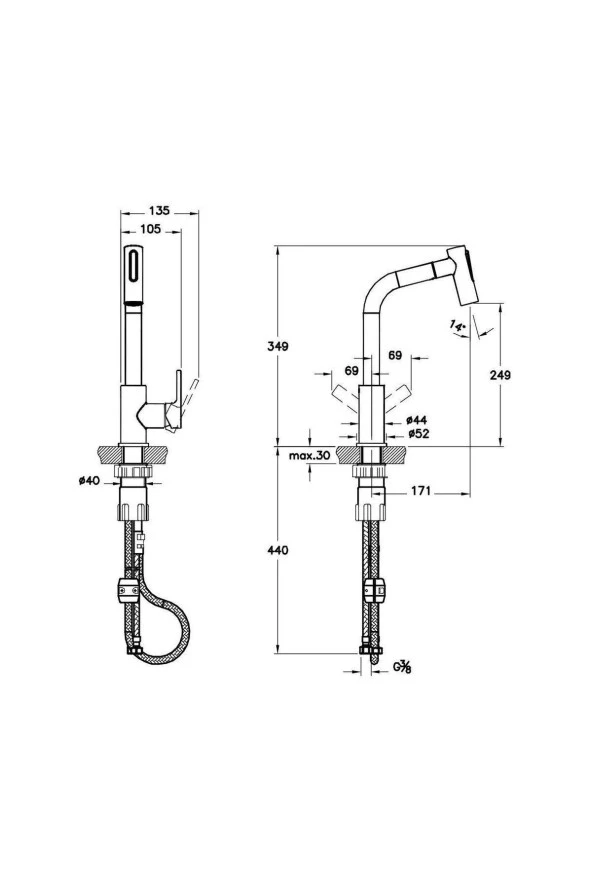 Artema A42146 Maestro Pull-Out Mutfak Bataryası - Resim 4