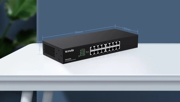 Teg1016d 16 Port 10-100-1000 Mbps Switch Çelik Kasa Rack Mount ürün görseli 1