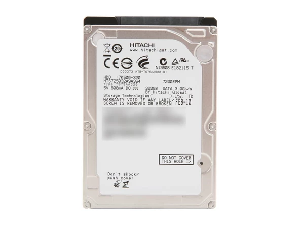 2.5" 320gb 5400rpm Notebook Hdd (refurbished) ürün görseli 1