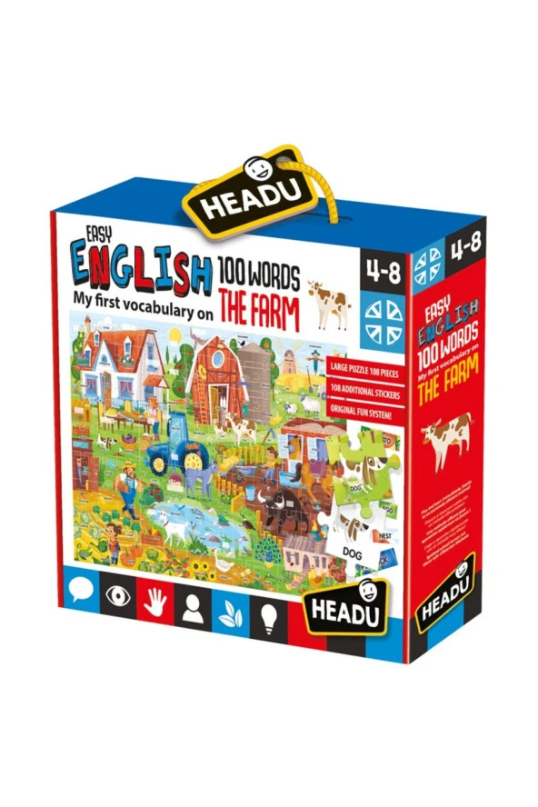 Carıoca Headu Easy Englısh 100 Words Farm (4-8 YAŞ) ürün görseli 1