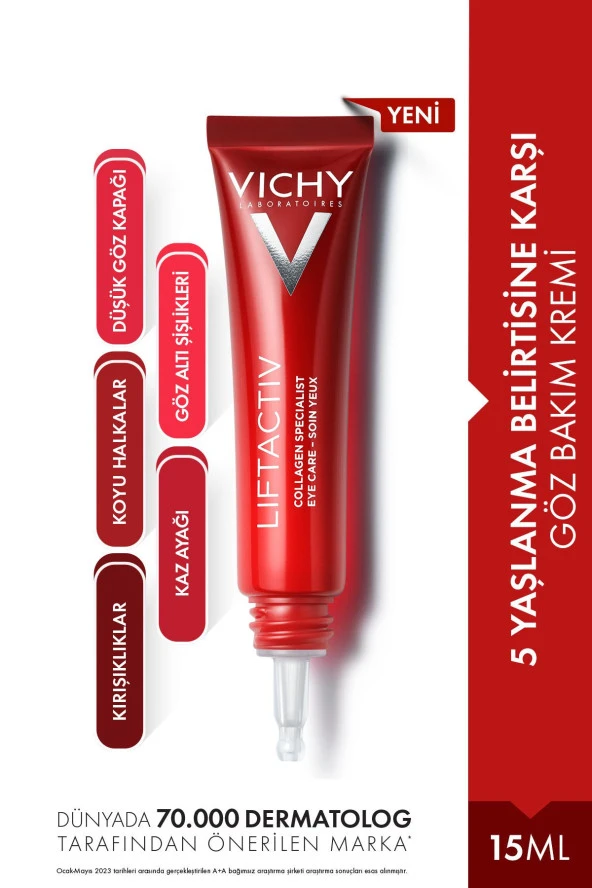 Vichy Liftactiv Collagen Specialist Yaşlanma Belirtilerine Karşı Göz Bakım Kremi 15ml ürün görseli 1