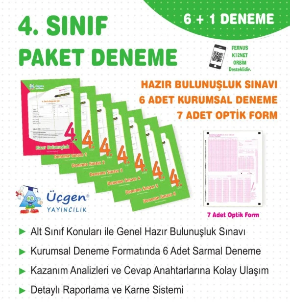Üçgen 2025 4. Sınıf Paket Deneme 7 Li ürün görseli 1