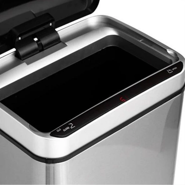 5five  Simply Smart Sensörlü 40 Lt Inox Çöp Kovası - Resim 2