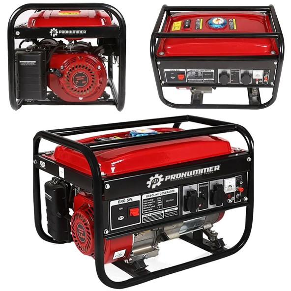 Prohummer EEA316 Benzinli 3kva Monofaze İpli Jeneratör Stok No : EEA316 Stok : Stokta Var ürün görseli 1