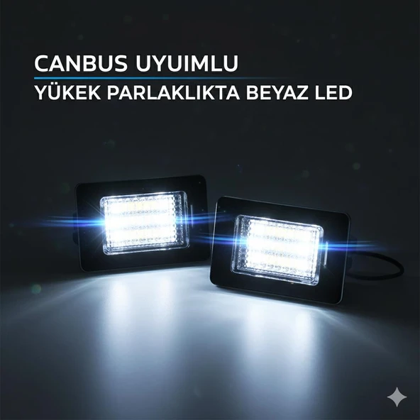 Space 12V Beyaz Canbus Plaka Altı Led Ampul (2'li Set) ürün görseli 1