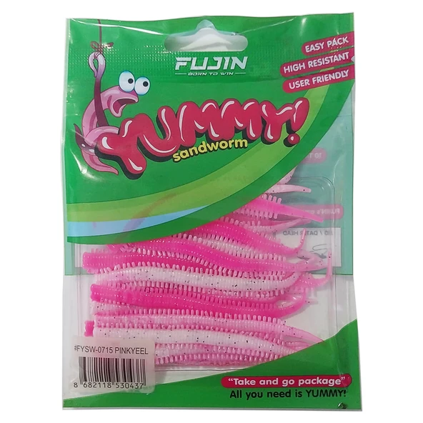 Fujin Yummy Sandworm 7cm LRF Silikonu  Pinkyeel ürün görseli 1