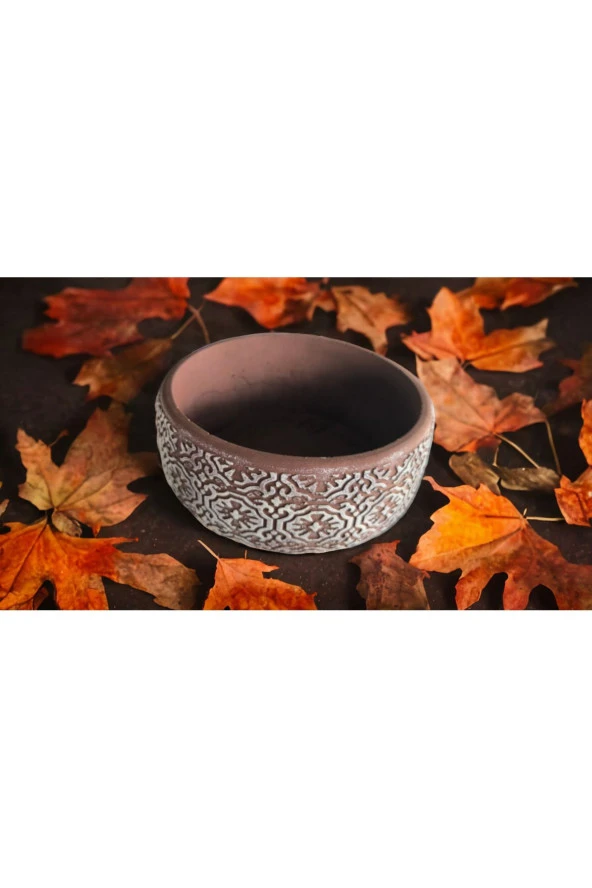 Kare Desen Beton Aranjman, Orkide ve Bonsai Saksısı 001h ürün görseli 1
