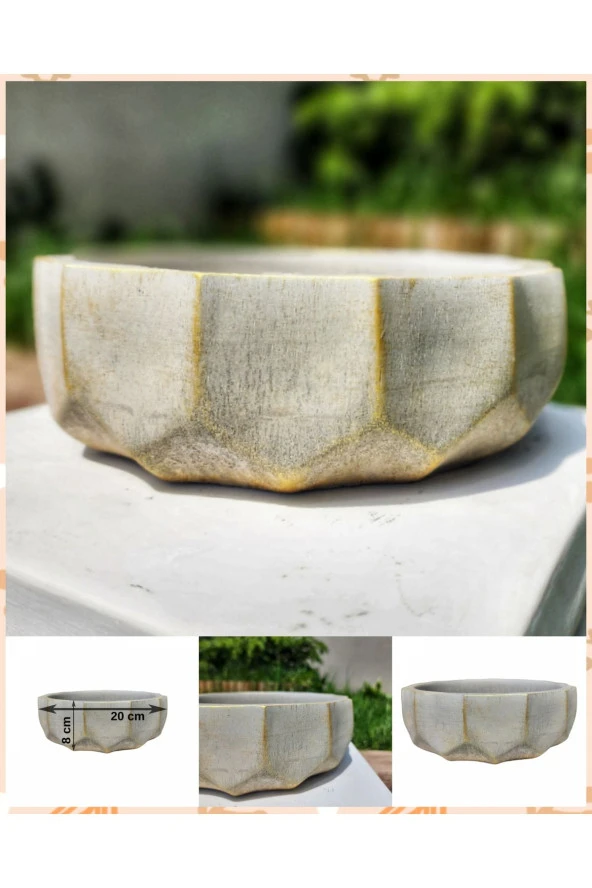Geometrik aranjman ve bonsai saksısı altın yaldızlı ürün görseli 1