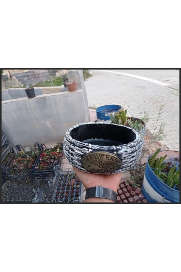 Beton Saksı Özel El Yapımı 001 ürün görseli 1