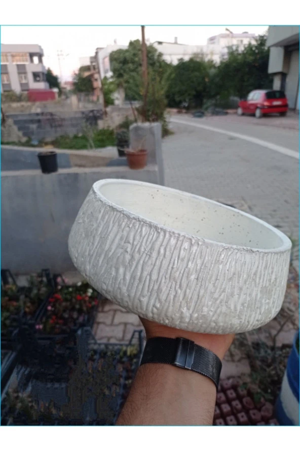 Beton Saksı Özel El Yapımı Taş Saksı 011 ürün görseli 1