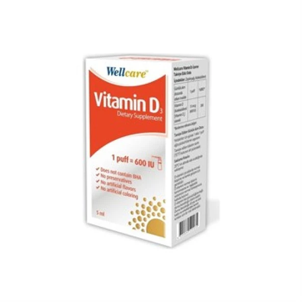 Wellcare Vitamin D3 600 IU 5 ML ürün görseli 1