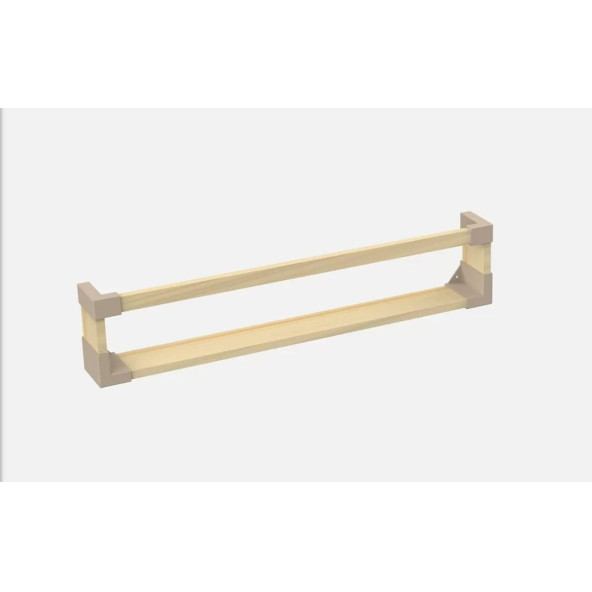 Dogant 2 Adet Ahşap Duvar Rafı  8x16x58 - Resim 2