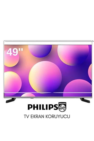 Philips Uyumlu 49" Inç 124 Ekran Tv Koruyucu Kırılmaz Paneli ürün görseli 1