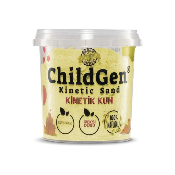 Childgen Doğal Kinetik Kum 500 gr Sarı ürün görseli 1