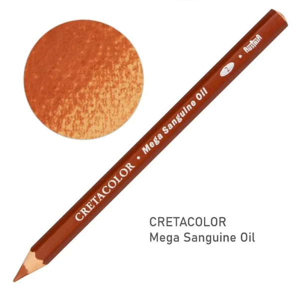 Cretacolor Mega Sanguine Oil Pencil Medium Yağlı Çizim Kalemi 462 08 ürün görseli 1