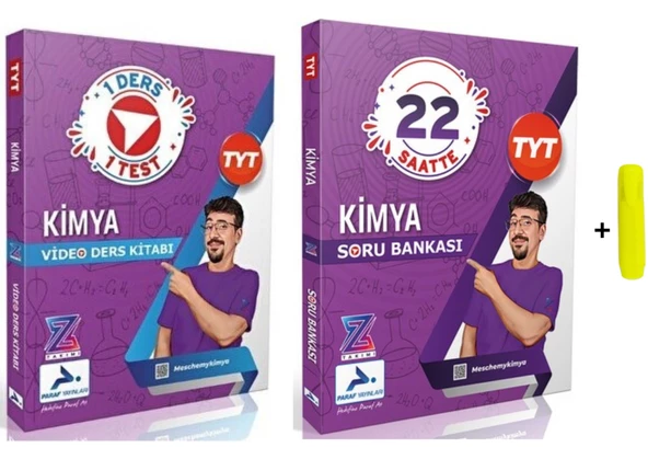 PRF Yayınları Paraf Z Takımı Tyt Kimya Video Ders Ve Soru Kitabı 2'li Set ürün görseli 1