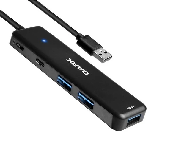 Dark Connect Master X5C Usb3.2 Gen 1 Type-A To 3 Port Usb-A & 1 Port Type-C 2.0 / 1x Type-C Charge (DK-AC-USB347) ürün görseli 1