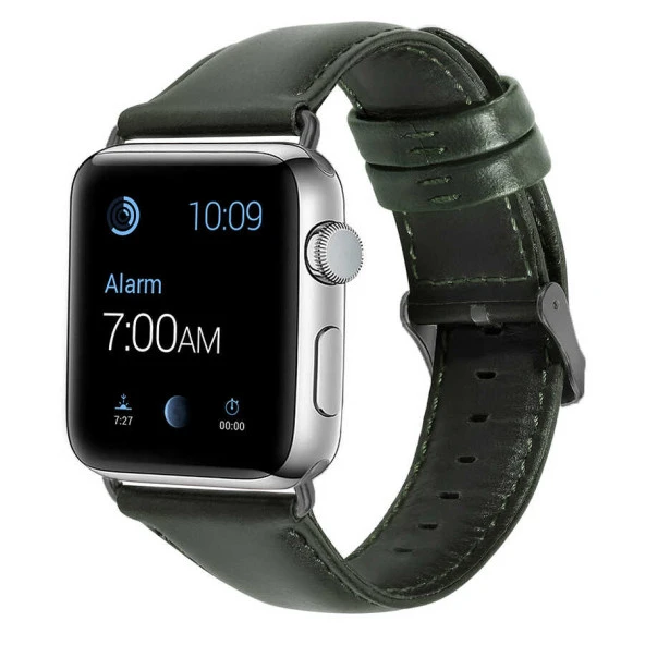 Apple Watch 38mm Luxury Leather Deri Kordon - Resim 5