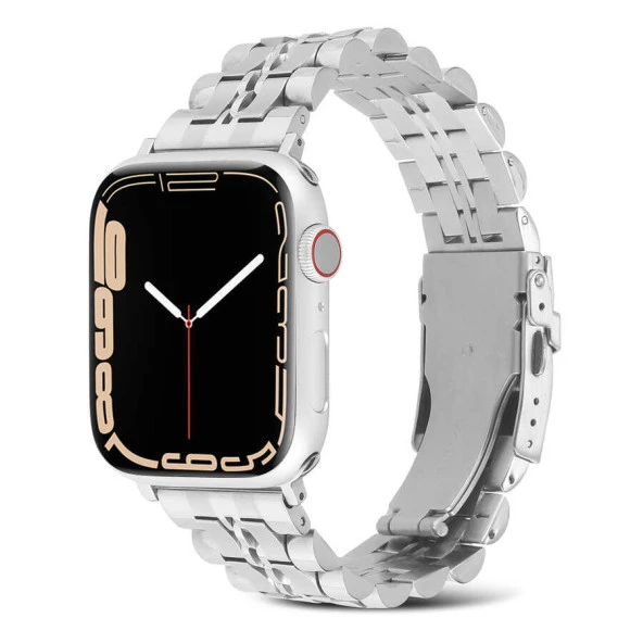 Apple Watch 7 41mm KRD-54 Metal Kordon - Resim 3
